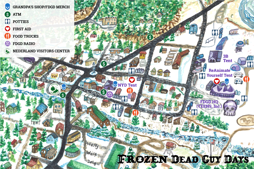 Frozen Dead Guy Days Festival Map